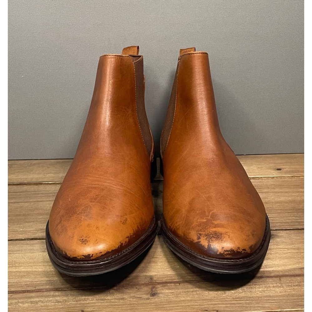 Kenneth Cole Men's Tully Chelsea Boots Size 11.5 Brown Distressed Leather - Picture 3 of 15